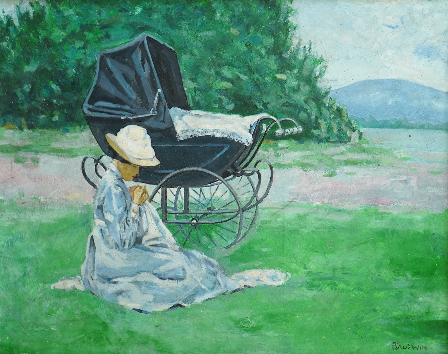John Brakewell 'Brake' Baldwin, 1885-1915, 'Study for 'Sewing in the Sun''